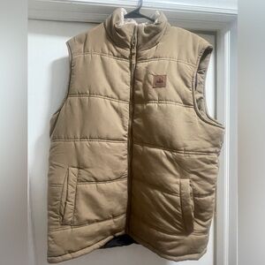 Field & Stream brand Tan Puffer Vest-Large